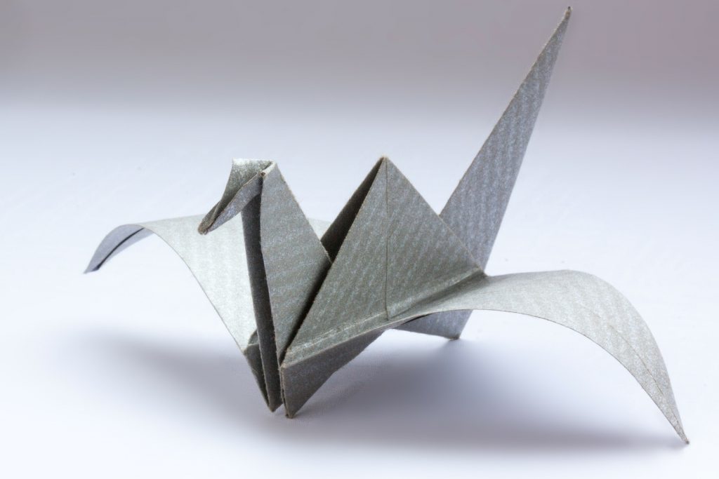 Origami paper crane